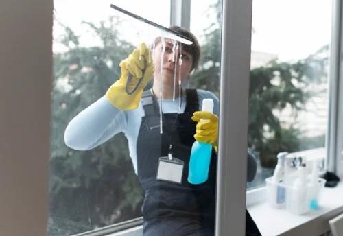 Nettoyage de vitres intérieures et extérieures à la Bazeuge